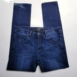 883 police milano dark wash tapered slim jeans